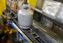 Sistema neumático para pintado de cilindros GLP